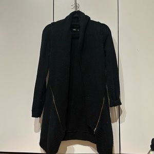 Millau size small long black cardigan